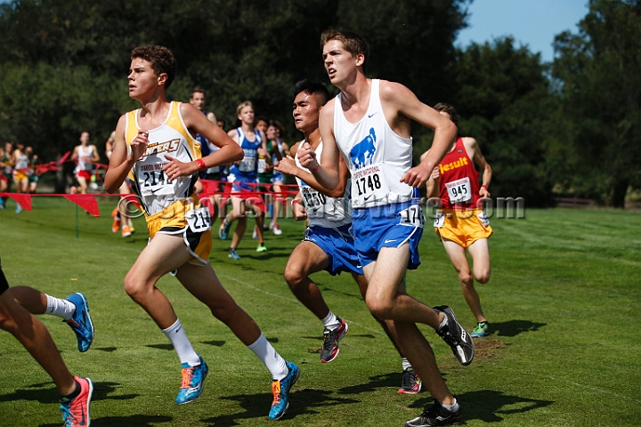 2014StanfordSeededBoys-422.JPG - Seeded boys race at the Stanford Invitational, September 27, Stanford Golf Course, Stanford, California.